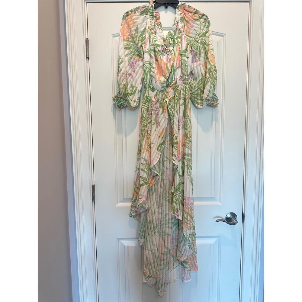 Flying Tomato EASY DAYS FLORAL MAXI KIMONO TOP IT11345 Size Large